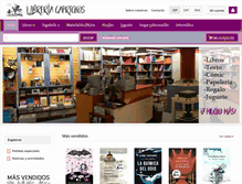 Tablet Screenshot of libreriacaprichos.com